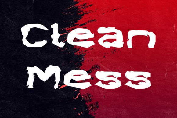 Clean Mess: A Whimsical Display Font for Creative Expression