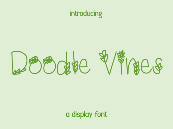 Doodle Vines: A Joyful Botanical Display Font for Creative Projects