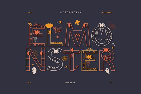 Elmonster: A Quirky Display Font for Halloween and Beyond