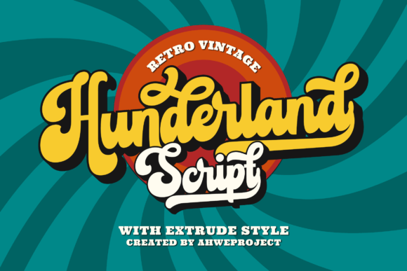 Hunderland: The Bold Retro Script Font That Brings Nostalgia to Modern Designs