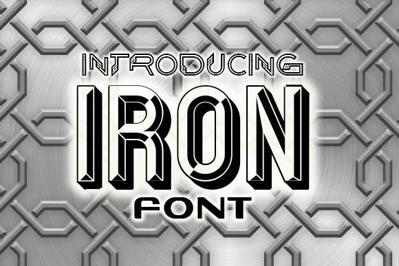 Iron and Iron Is an Awesome 3D Typeface for Design Projects