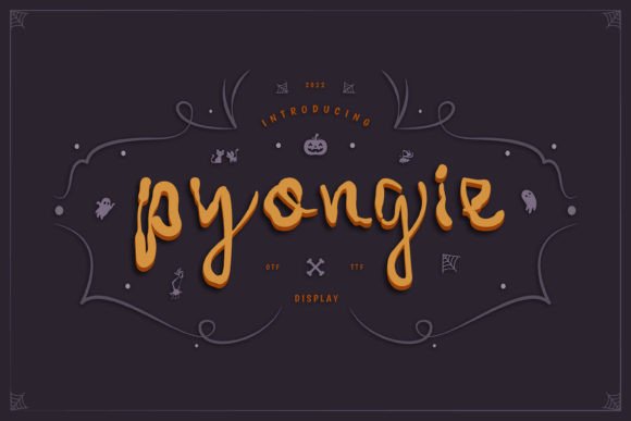 Pyongie: A Whimsical and Spooky Display Font