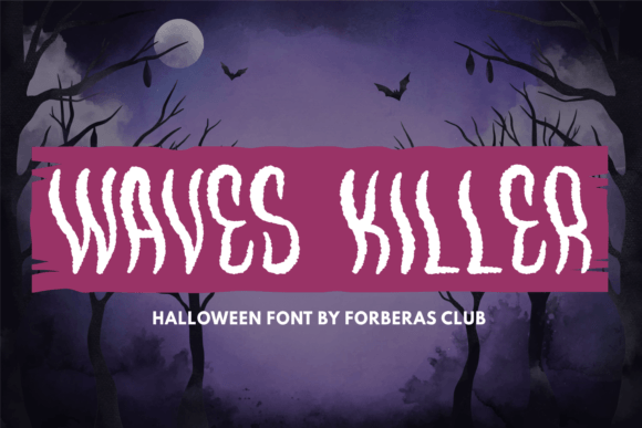 Waves Killer: A Bold and Spooky Display Font for Halloween Projects